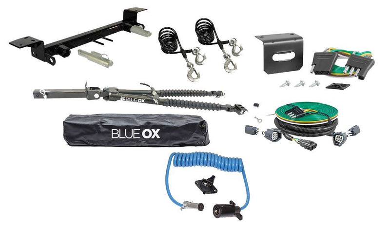 Load image into Gallery viewer, Blue Ox Alpha Tow Bar (8,500 lbs. tow capacity), Light Harness for LED Tail Lights &amp; Baseplate Combo fits Select Ford Bronco (Modular Bumper) (Includes ACC, Shutters, &amp; Turbo) &amp; Ford Bronco (Standard Bumper With D-Rings) (Includes ACC, Shutters, &amp; Turbo)
