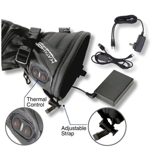 Katahdin Gear Heated Gloves Waterproof Genuine Leather (Choose Size)