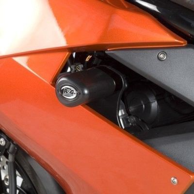 Load image into Gallery viewer, R&amp;G Racing Black Aero Style Crash Protectors For 2009-2010 Kawasaki ER-6N
