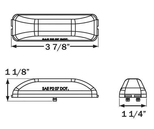 Sealed LED Clearance/Marker Light - Amber with Clear Lens