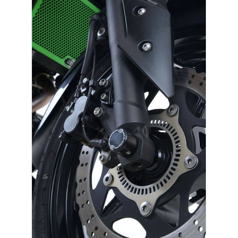 Load image into Gallery viewer, R&amp;G Racing Black Fork Protectors For 2013-2017 Kawasaki Ninja 250
