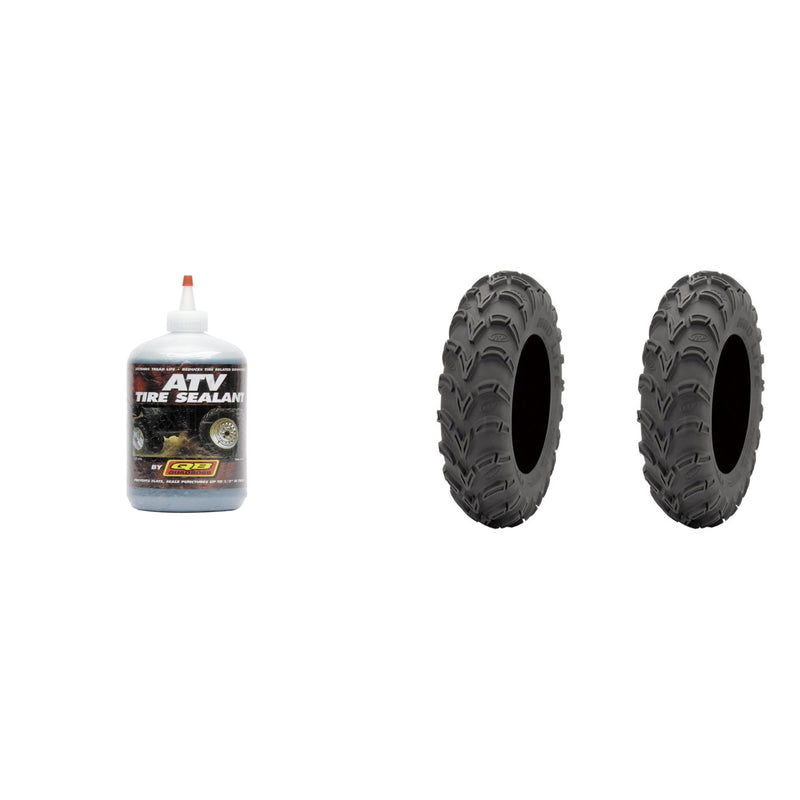 Load image into Gallery viewer, Set of 2 ITP Mud Lite AT Front/Rear Tires 25x10-12 6-ply with QUADBOSS Sealant
