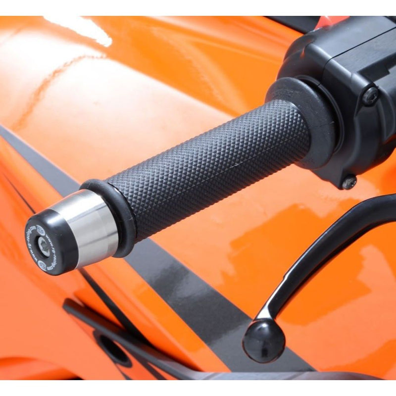 Load image into Gallery viewer, R&amp;G Racing Black Bar End Sliders For 2018-2019 Husqvarna SVARTPILEN 401
