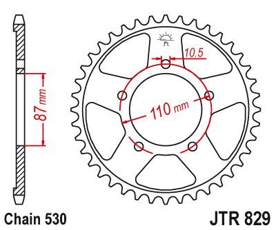 Load image into Gallery viewer, JT Sprockets Rear Steel Sprocket 45 Tooth 45T 530 Chain JTR829.45
