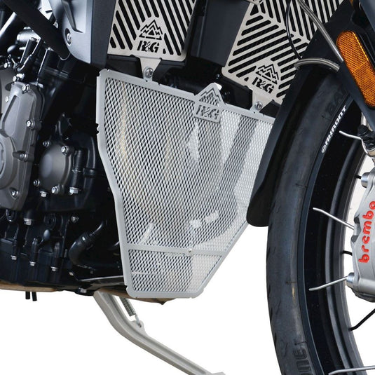 R&G Racing Silver Downpipe Grill For 2020-2024 Triumph Tiger 900