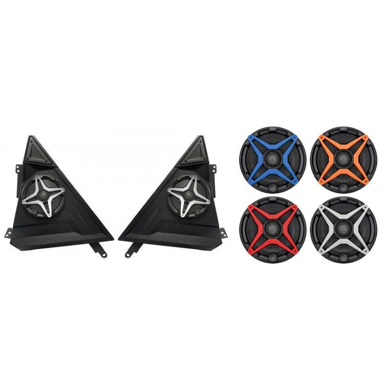 Load image into Gallery viewer, SSV Works Front 6.5&quot; Speaker Pods With White Grilles For Polaris Slingshot 15-21
