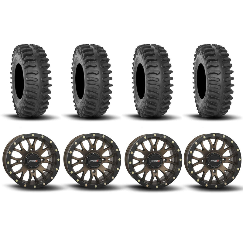 Load image into Gallery viewer, System 3 ST-3 Simulated Beadlock Bronze 20" Wheels And XT400 Tires [33x9.5R-20]
