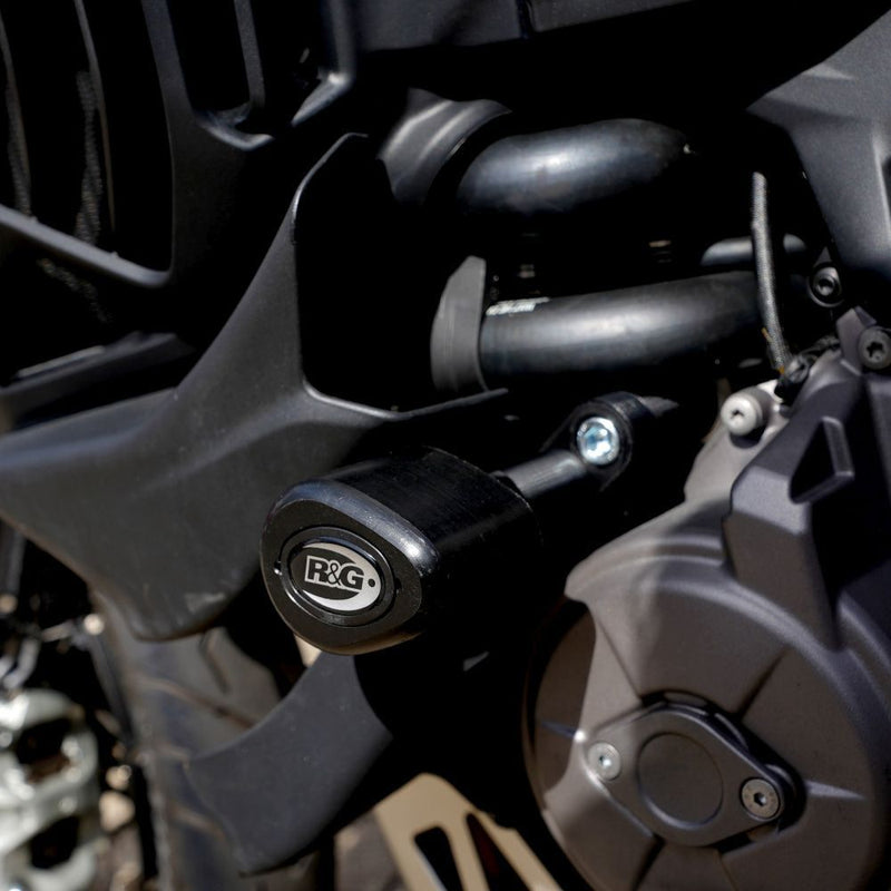 Load image into Gallery viewer, R&amp;G Racing Black Aero Style Crash Protection Bobbins For 2021-2022 Ducati Multistrada V4
