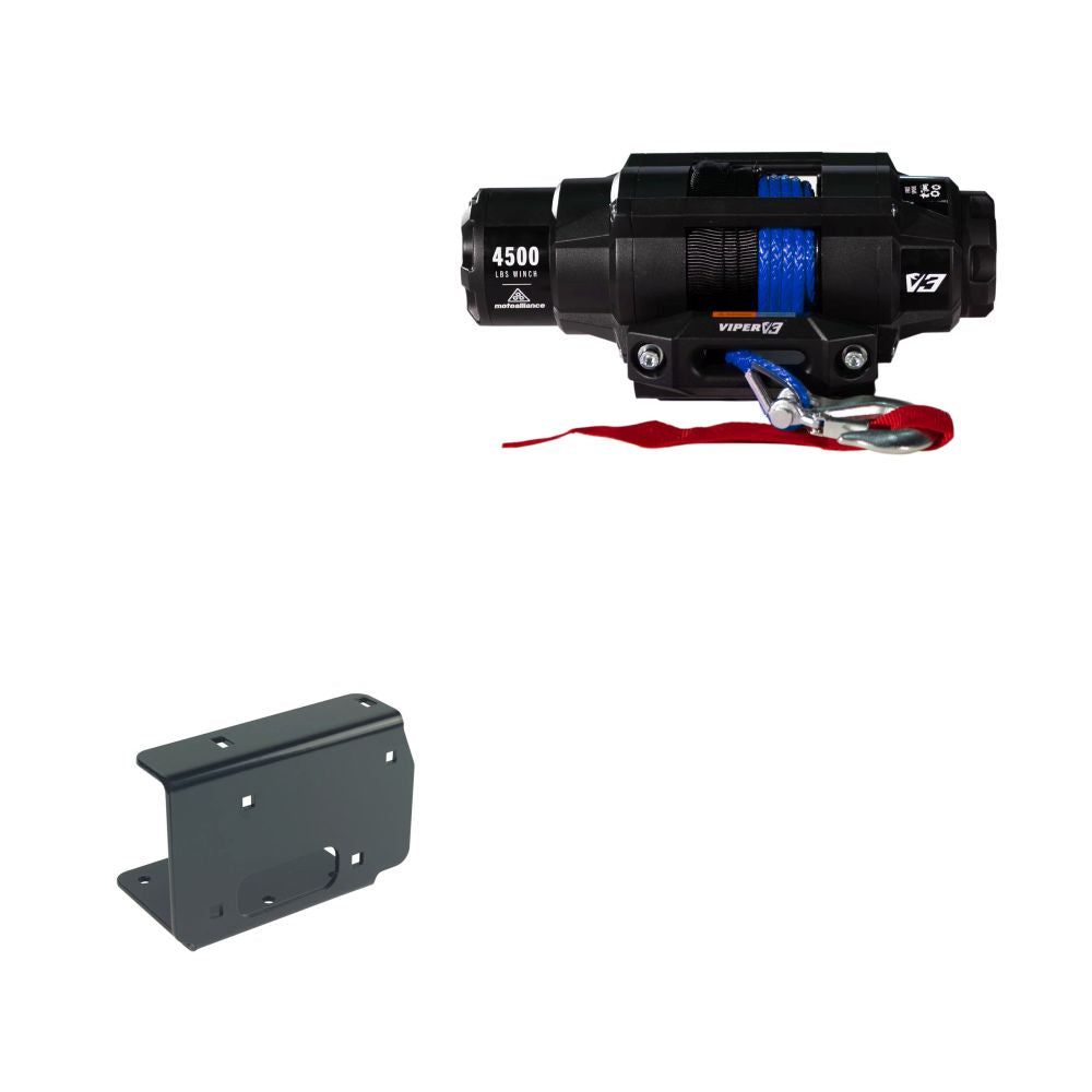 Viper 4500lbs V3 Winch Blue Rope With Mount For Kawasaki Prairie 700 2004-2006