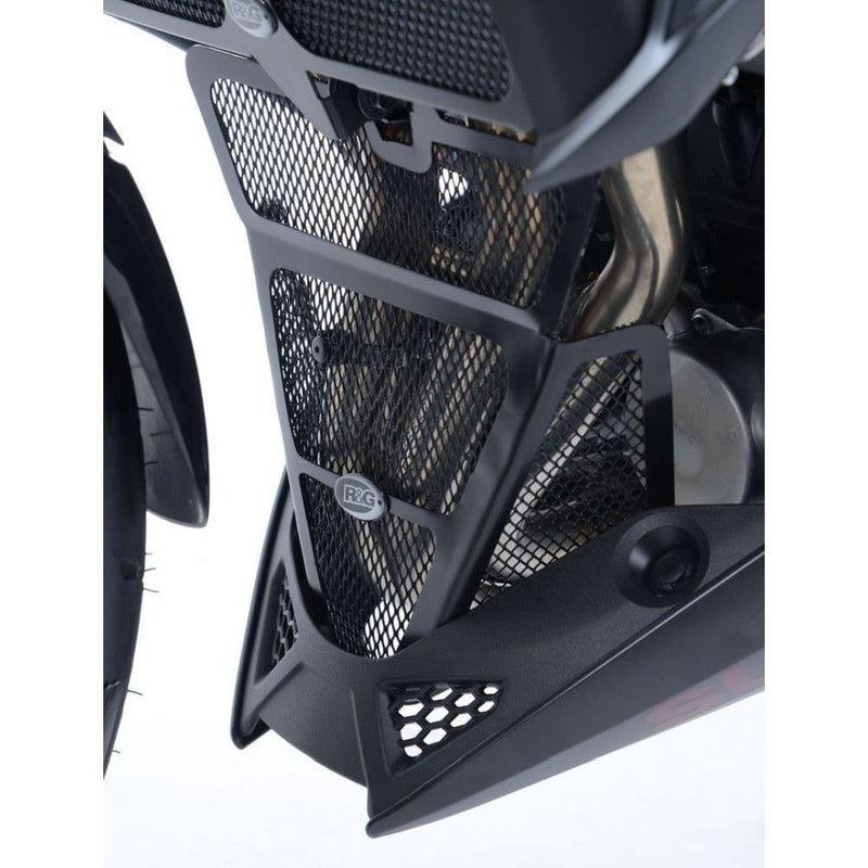 Load image into Gallery viewer, R&amp;G Racing Black Downpipe Grill For 2017-2021 Suzuki GSXS750 DG0025BK
