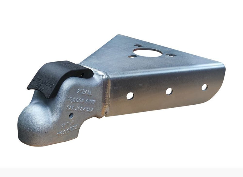 Load image into Gallery viewer, Demco EZ-Latch Bolt-on 50 Degree A-Frame Coupler - Silver Powder Coat - 10,000 GVWR - 2" Ball
