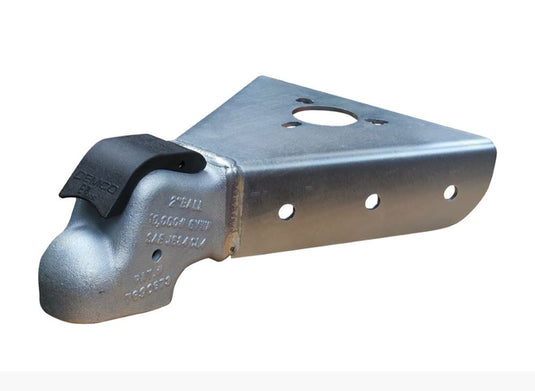 Demco EZ-Latch Bolt-on 50 Degree A-Frame Coupler - Silver Powder Coat - 10,000 GVWR - 2" Ball