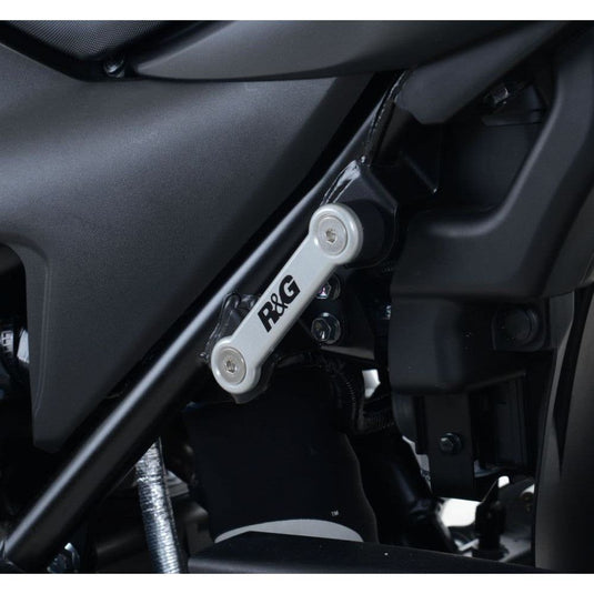 R&G Racing Black Footrest Delete Blanking Plates For 2016-2018 Suzuki SV650 Unfaired