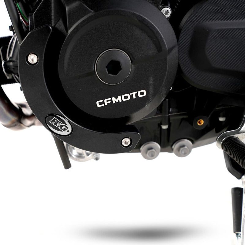 Load image into Gallery viewer, R&amp;G Racing Black Engine Case Sliders LHS For 2023-2024 CF-Moto 800NK Sport
