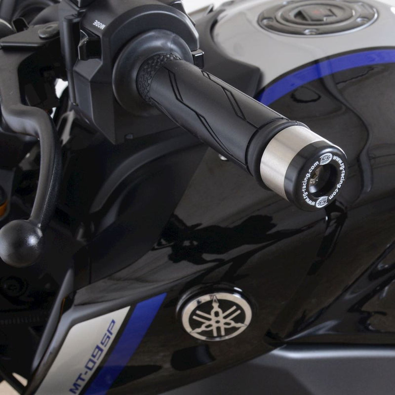 Load image into Gallery viewer, R&amp;G Racing Black Bar End Sliders For 2021-2023 Yamaha MT-09 FZ-09

