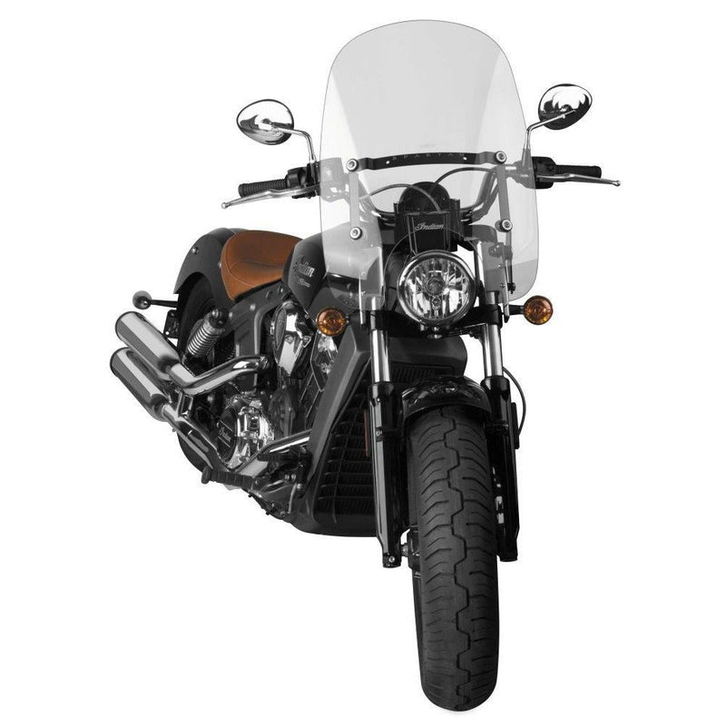 Load image into Gallery viewer, National Cycle Clear Spartan Quick Release Windshield With Black Mount Kit, Straight Forks

