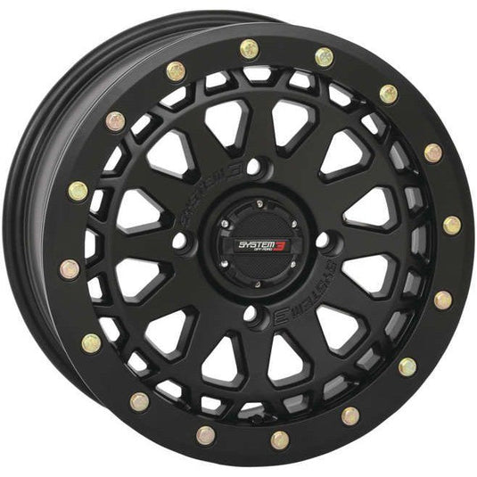 System 3 SB-6 Beadlock Matte Black Wheel 15x7 4/137 5+2 (+38mm) 15S3-6537