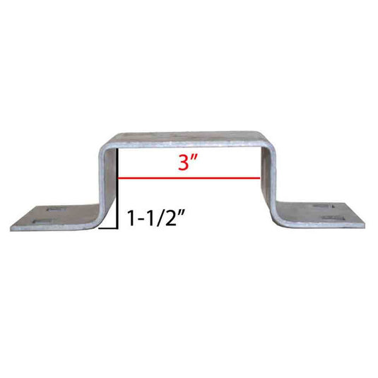 Buyers Products Bolt-On Stake Pocket - Straight - 3 x 1.5 Inch - Depth is 2.5 Inch