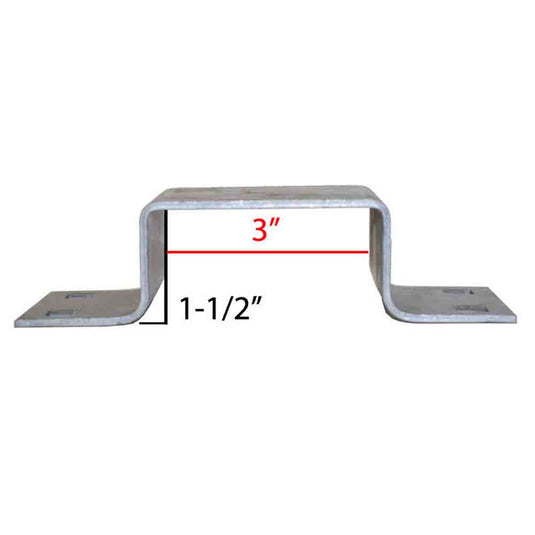 Buyers Products Bolt-On Stake Pocket - Straight - 3 x 1.5 Inch - Depth is 2.5 Inch