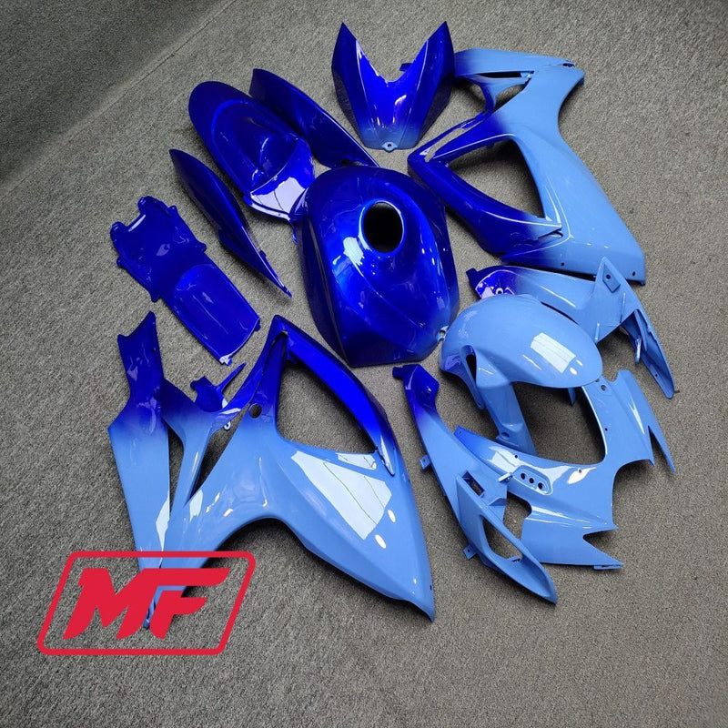 Load image into Gallery viewer, Monster Fairings Full Kit Suzuki GSXR600-750 06-07 Gloss Blue Gradient + Windshield + Gas Tank Cover
