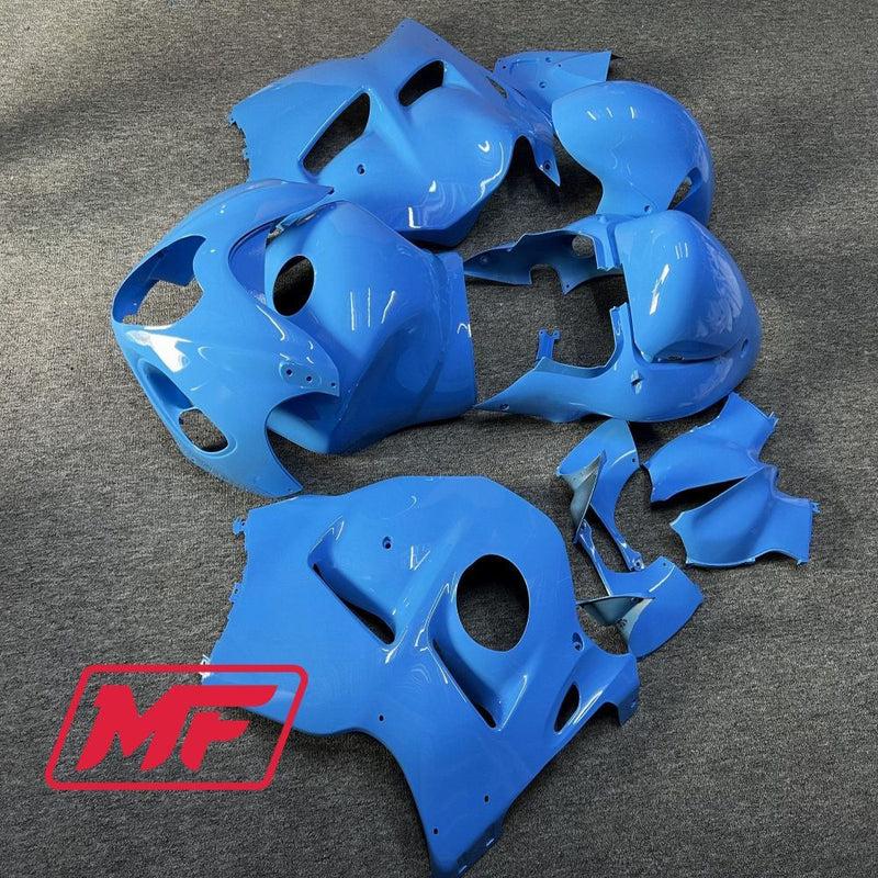Load image into Gallery viewer, Monster Fairings Full Kit Suzuki GSXR1300 97-07 Sky Blue + Windshield + Gas Tank Cover
