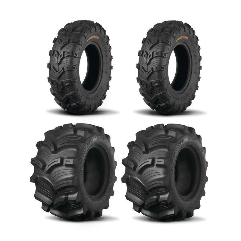 Load image into Gallery viewer, Kenda Set of Two K592 Bear Claw EVO Tires (6 Ply) [27x9-12] And Two (6 Ply) [27x11-12] Tires
