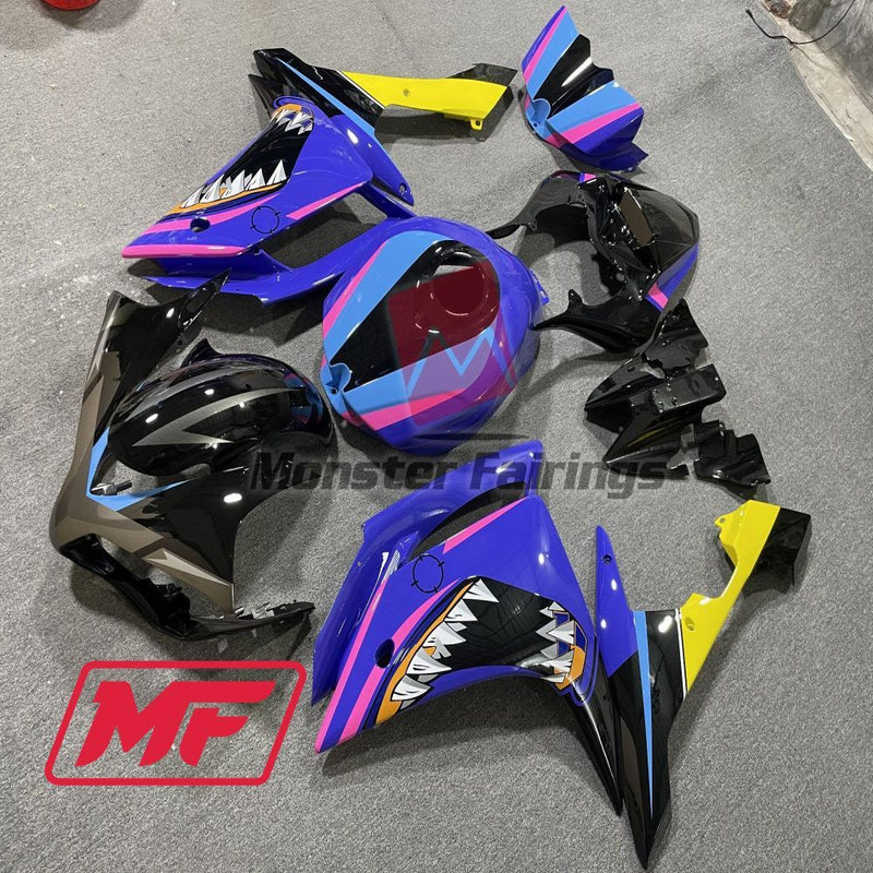 Load image into Gallery viewer, Monster Fairings Full Kit Yamaha R1 07-08 Blue Shark + Windshield + Gas Tank Cover
