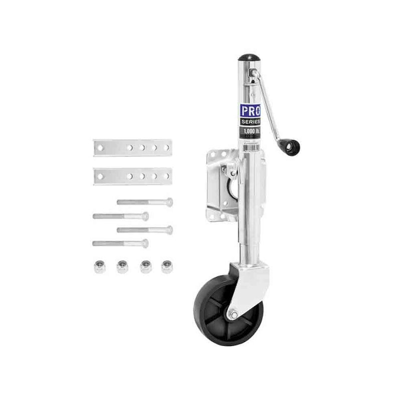 Load image into Gallery viewer, Pro Series Utility Trailer Jack, Side Mount, 1,000 lbs. Lift Capacity, Side Wind, Bolt-On, 10 in. Travel

