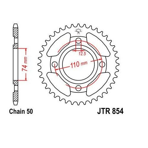 Steel Rear Sprocket 37T for Street YAMAHA XS400 Special II 1980-1981