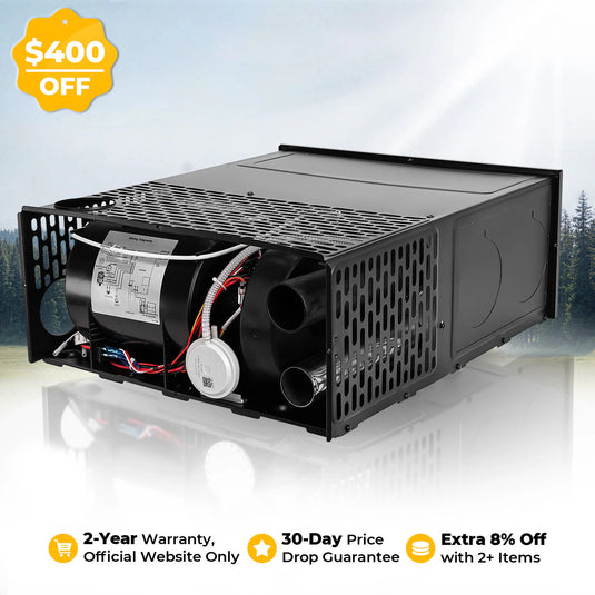 Fogatti 35,000 BTU Quiet LP Gas Propane RV Furnace, Smart Triple Explosion-Proof, Easy InstallNo Door