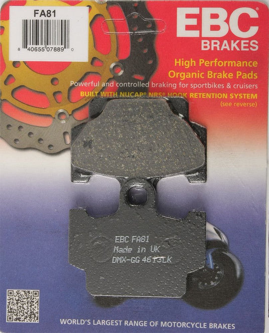 EBC 1 Pair Premium SFA Organic OE Replacement Brake Pads MPN FA81