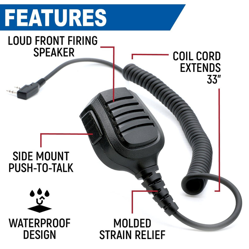 Load image into Gallery viewer, Rugged Radios Hand Speaker Mic Waterproof for Handheld Radios HM-RH
