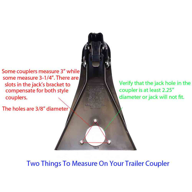 Load image into Gallery viewer, A-Frame Trailer Jack with Foot and Mounting Hardware - Top Wind
