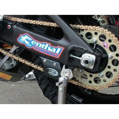 Load image into Gallery viewer, R&amp;G Racing Black Toe Chain Guards - ABS Shark&#39;s Fin TG0001BK
