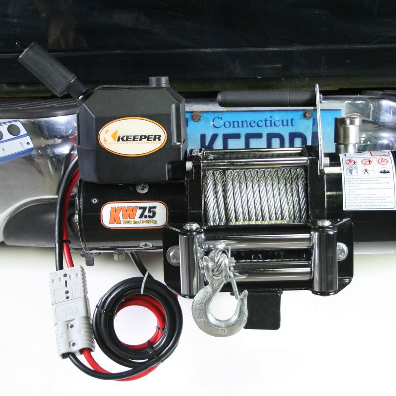 Load image into Gallery viewer, Keeper (KW75122RM) KW7.5RM Rapid Mount Wire Rope Winch, 7,500 lbs. Single Line Pull Capacity
