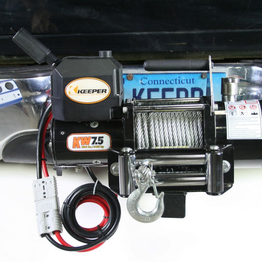 Keeper (KW75122RM) KW7.5RM Rapid Mount Wire Rope Winch, 7,500 lbs. Single Line Pull Capacity