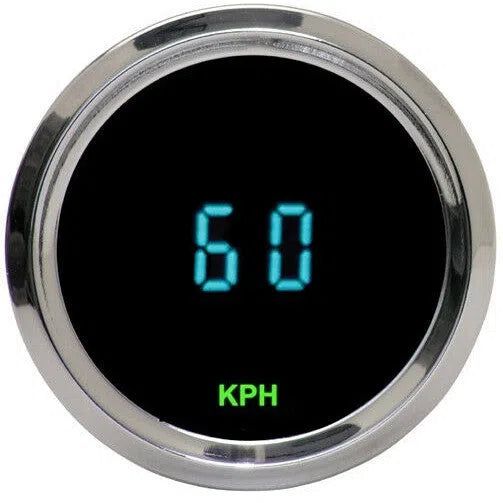 Load image into Gallery viewer, Dakota Digital Universal Round Mini KPH Speedometer Gauge Teal Display ODYR-01-4
