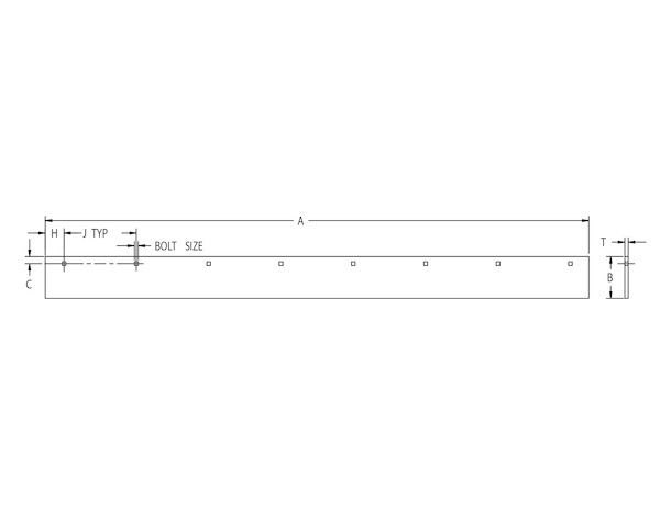SAM Cutting Edge 1/2 X 6 X 90 Inch - High Carbon Steel-Replaces Boss #STB03002 (Similar to Rigid RCE-BOSS75)
