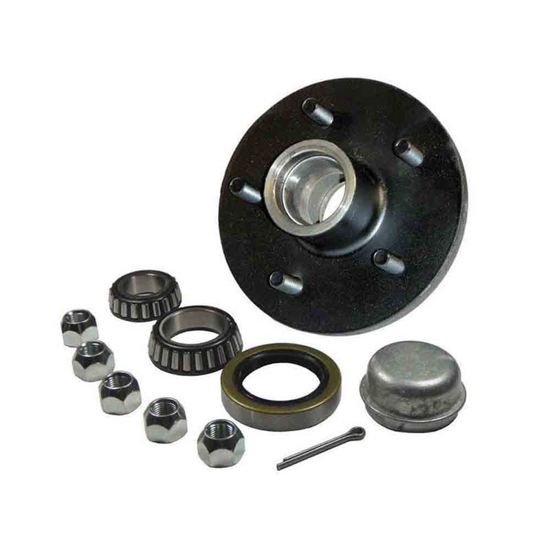 Load image into Gallery viewer, Trailer Hub Assembly 5 on 5&quot; Bolt Circle, 1,750lb Capacity for 1-3/8&quot; To 1-1/16&quot; Tappered Spindle for 3,500 lb. Axle
