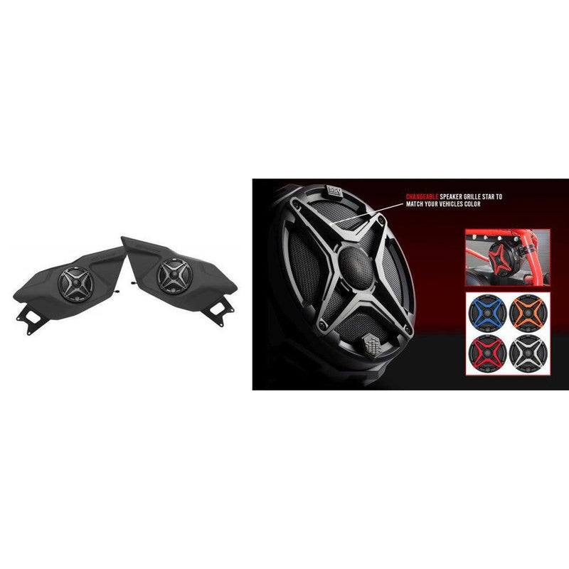 Load image into Gallery viewer, SSV Works Front 6.5&quot; Speaker Pods With Grey Grilles For Polaris RZR Pro XP 20-22

