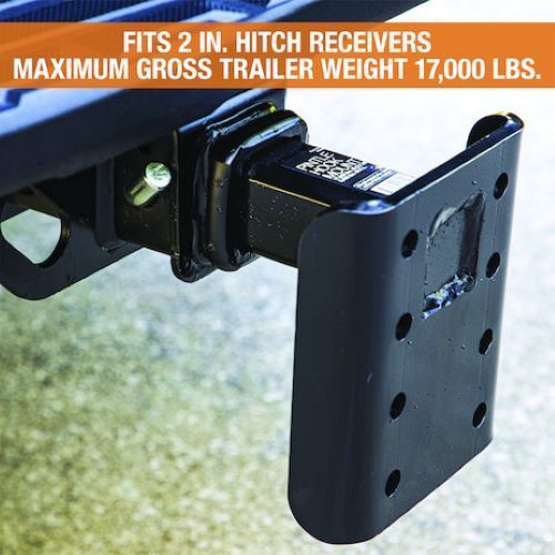 2 Inch Shank Pintle Hitch Mounting Plate - 3 Position, 9 Inch Shank - 17,000 lbs. Tow Capacity