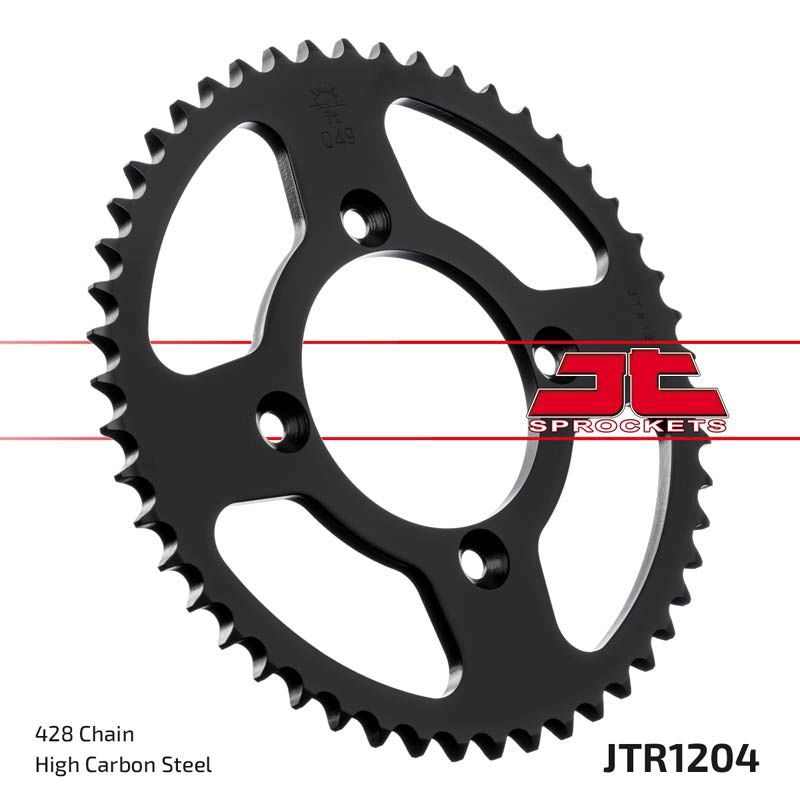 Load image into Gallery viewer, JT Sprockets Rear Steel Sprocket 49 Tooth 49T 428 Chain JTR1204.49

