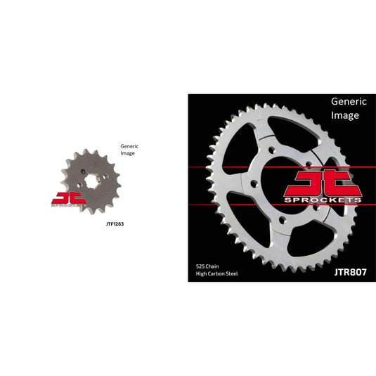 Front and Rear Steel Sprocket Kit for OffRoad KAWASAKI G4TR 100 1970-1975