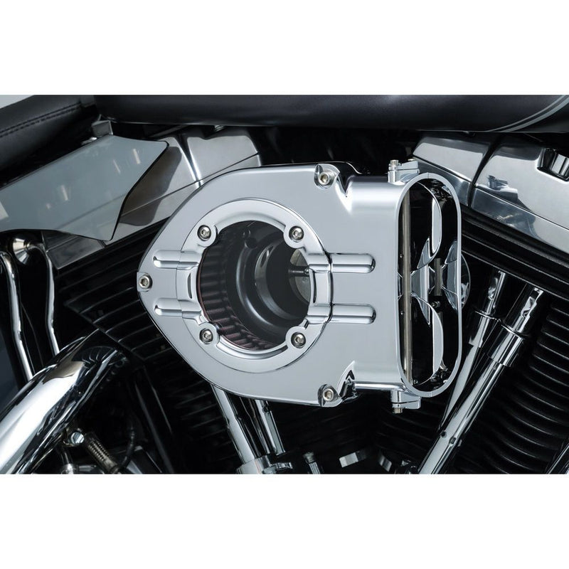 Load image into Gallery viewer, Kuryakyn Chrome Clear Trap Door for Hypercharger Air Cleaners Harley Victory FX
