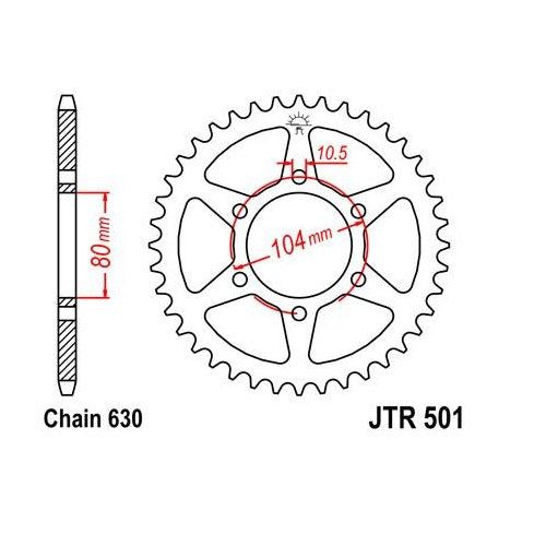 Steel Rear Sprocket 33T for Street KAWASAKI KZ1000A 1977-1978