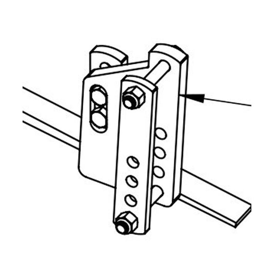 Blue Ox TrackPro - 2-Point Weight Distribution L- Bracket, Replacement for Left or Right