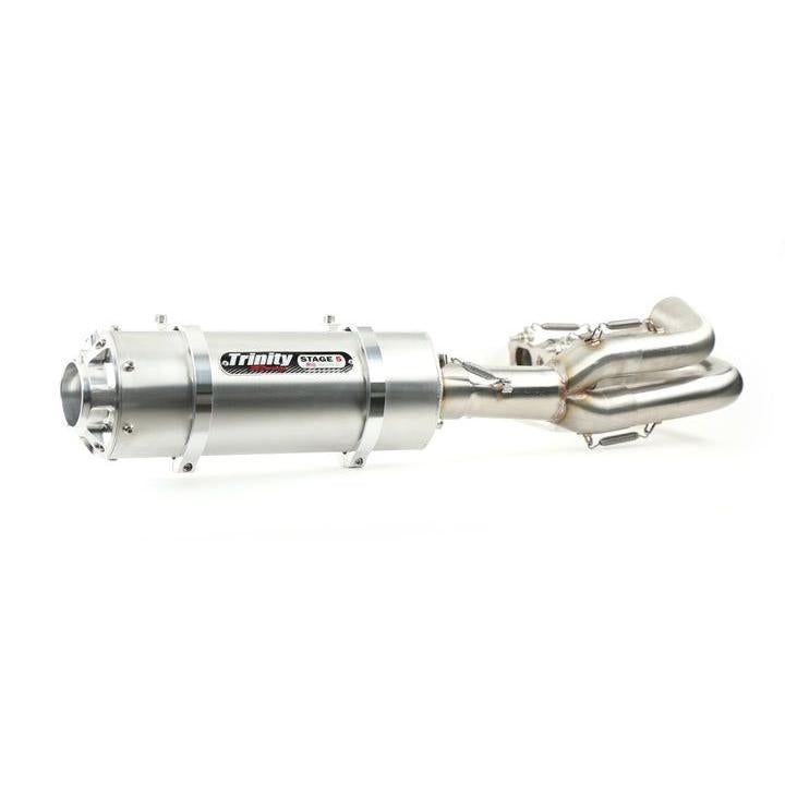 Trinity Racing Stage 5 Stinger Full Exhaust Stainless Steel Big Core Single Muffler
