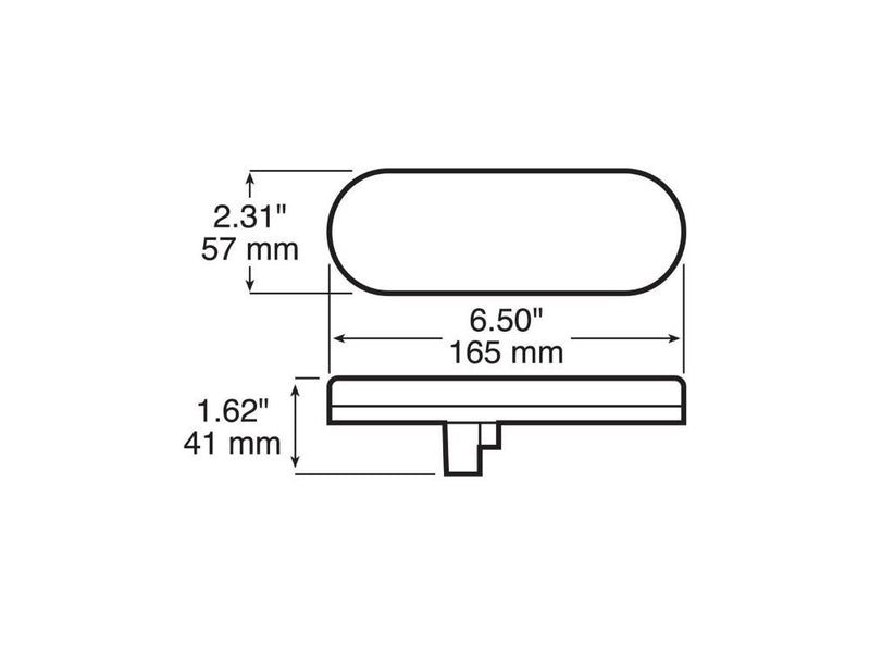 Load image into Gallery viewer, Peterson LED Stop/Turn/Tail, Oval, Grommet-Mount, 6.5X2.25, Red Tail Light Kit with Grommet and Plug
