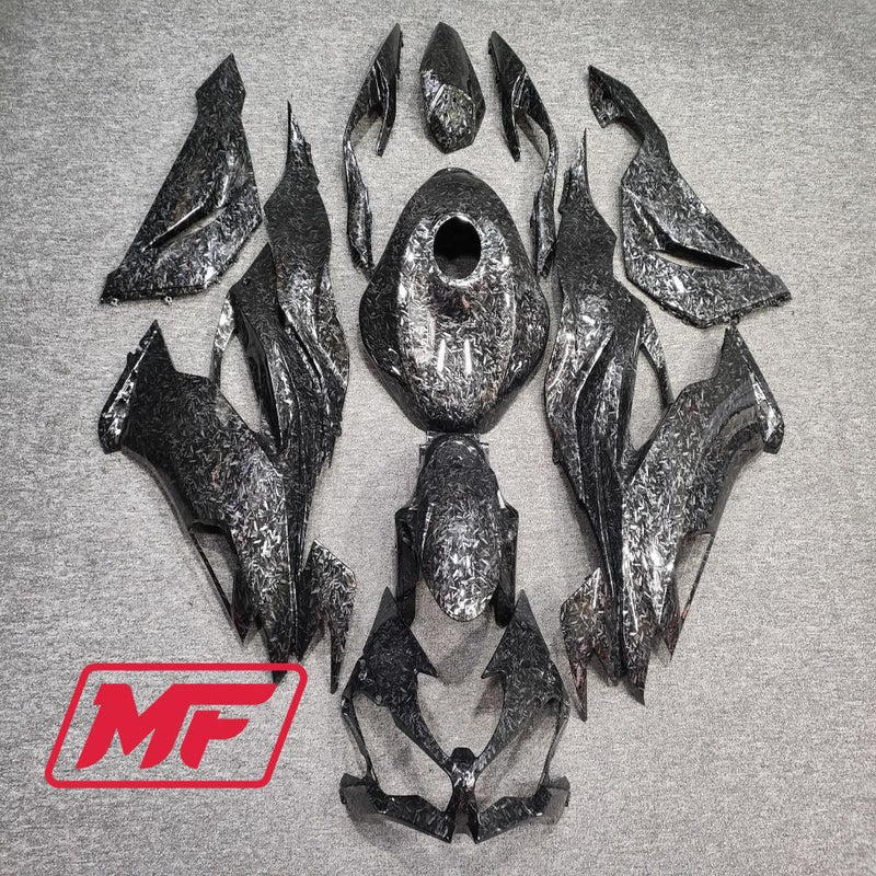 Load image into Gallery viewer, Monster Fairings Full Kit Kawasaki ZX-6R 19-23 Forged Carbon Fiber Style + Windshield + Gas Tank Cover
