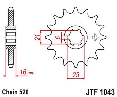 Load image into Gallery viewer, JT Sprockets Front Steel Sprocket 14 Tooth 14T 520 Chain JTF1043.14
